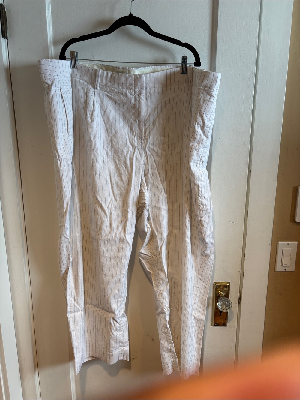 J Crew White Pinstripe Dress Pants 24W